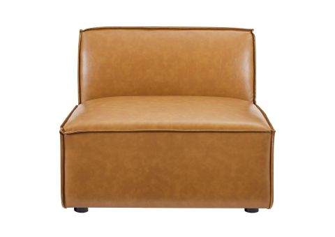 Restore 3-Piece Vegan Leather Sofa By Modway within Restore Vegan Leather 3-Piece Sofa Tan