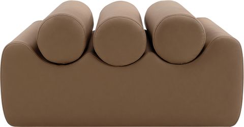 Rumble Vegan Leather Bench In Brown By Meridian | 1Stopbedrooms with regard to Rumble Upholstered Bench, Taupe, 72" W X 22" D X 16.5" H, Vegan Leather