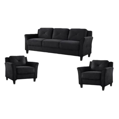 How to Choose the Right Set of 3 Black Microfiber Sofa and Accent Chair for Your Space