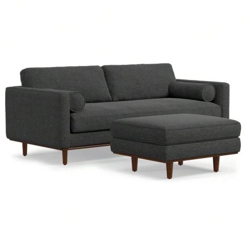 Simpli Home Morrison 89-Inch Sofa And Ottoman Set Woven-Blend Fabric ... throughout Design Insights Behind Morrison's Popular 89 inch Woven-Blend Fabric Furniture