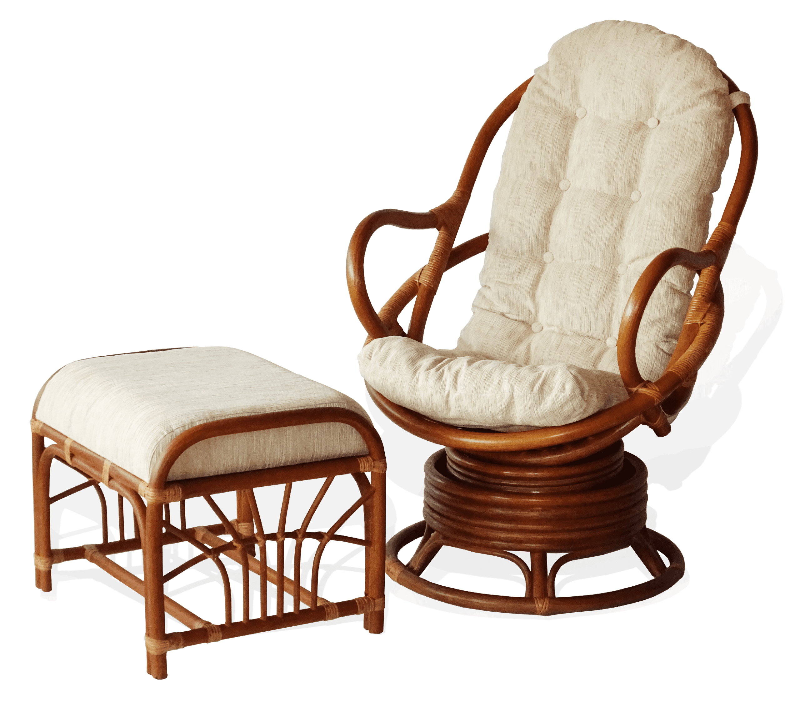 Sk New Interiors Set Of 2 Java Swivel Rocking Lounge Chair Natural ... in Java Swivel Rocking Rattan Wicker Chair W/Cream Cushion W/Ottoman, Colonial