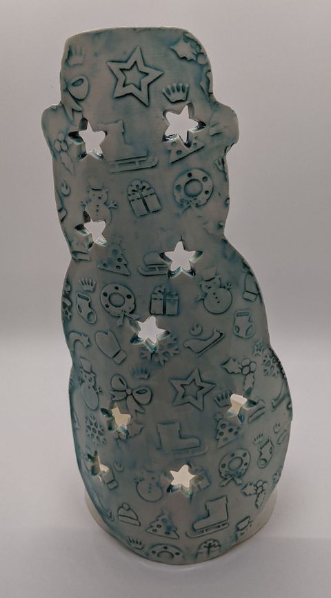 Snowman Luminary - Etsy with regard to Clay Snowman Luminary