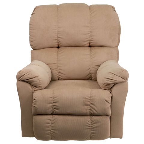 Snug Microfiber Recliner - By Cubicles.com in Callan Contemporary Microfiber Recliner 2-Piece Set Beige