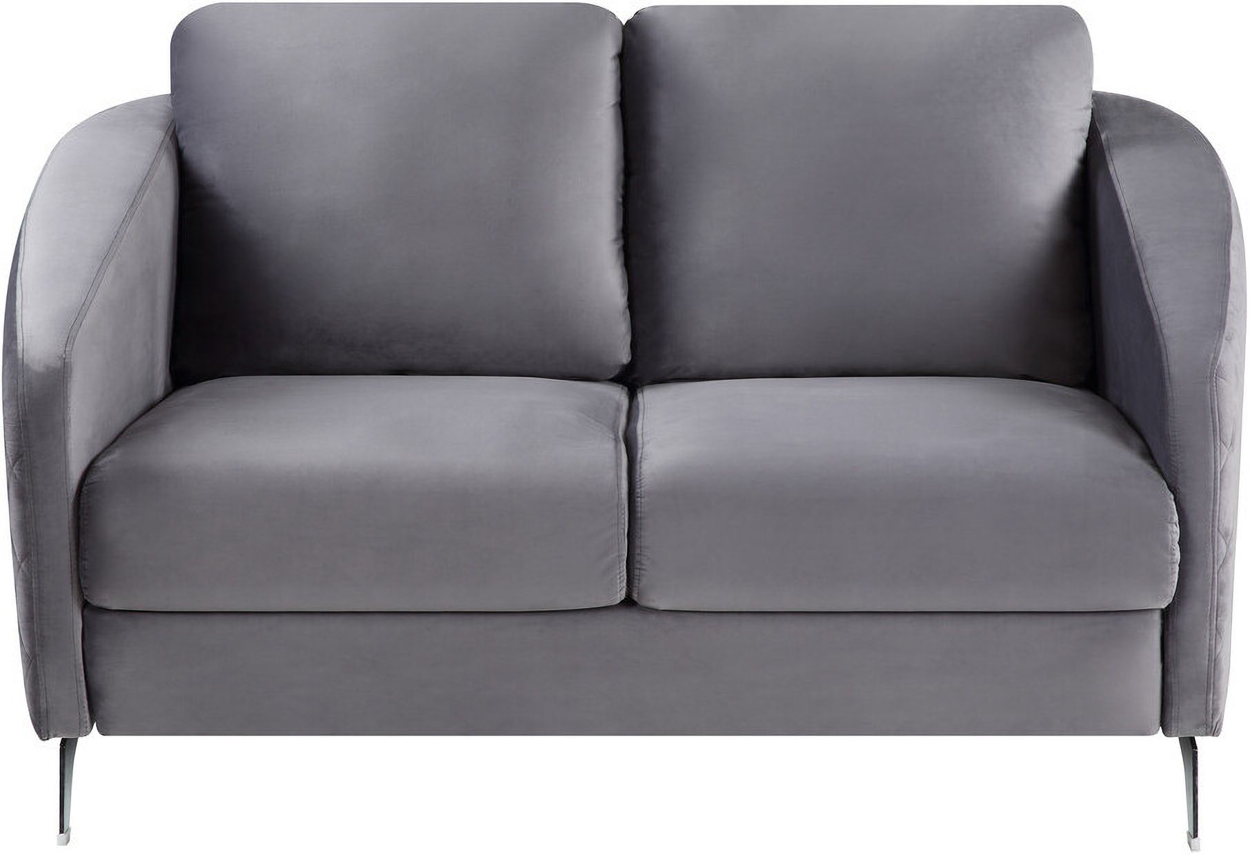 Sofia Gray Velvet Fabric Sofa Loveseat Living Room Set By Lilola Home ... with Lilola Home Lorreto Gray Velvet Fabric Sofa Loveseat Living Room Set