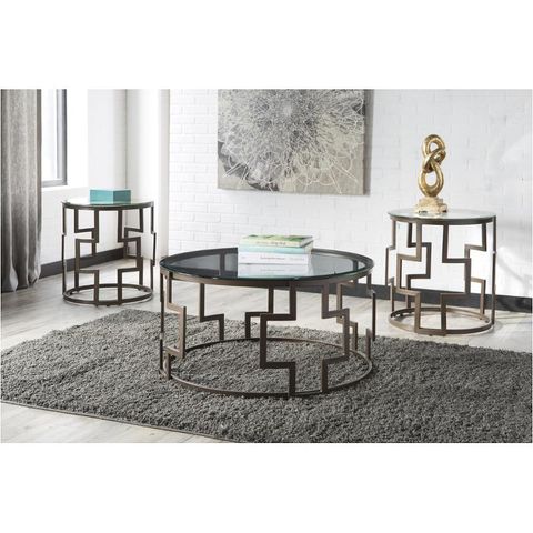 T138-13 Ashley Furniture Occasional Table Set in Understanding the timeless appeal of bronze table sets in modern interiors