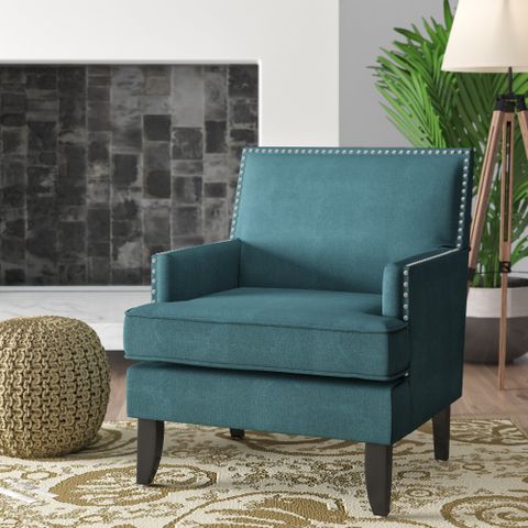 Teal Armchair - Chair Design for Modern Teal Loft Upholstered Fabric Armchair