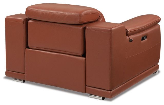 Veneto Italian Leather Power Reclining Chair - Contemporary - Recliner ... within Exploring the Cultural Heritage of Veneto's Premium Leather Reclining Furniture