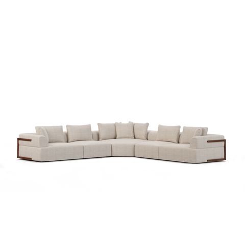 Warner Oatmeal 3 Piece Sofa Set With Corner Piece By Mercana | Decorilla in Warner Oatmeal 2-Piece Long Sofa Set