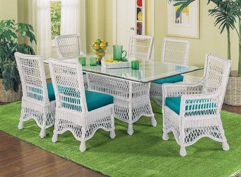 Wicker Dining Room Sets intended for Pelangi Rattan Wicker 3-Piece Set, White