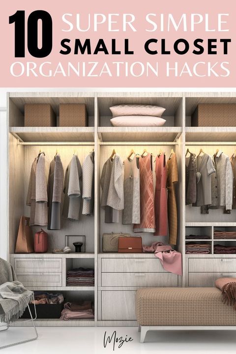 10 Super Simple Closet Organization Hacks For Small Closets – Artofit intended for Getting the most from limited space with innovative hook methods
