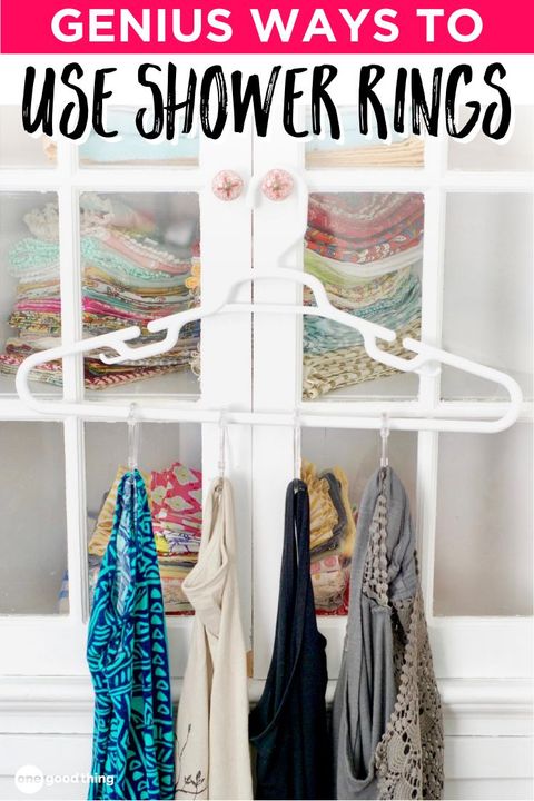 11 Surprisingly Useful Things You Can Do With Shower Rings | Shower ... pertaining to Shower Rings Closet Hacks