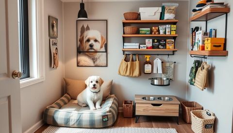 15 Small-Space Dog Room Ideas For Compact Homes - Pawsomefinds4U.net inside Small Spaces Pet Friendly Ideas