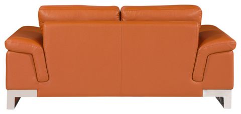 2-Piece Indoor Camel Italian Leather Five Person Seating Set - Modern ... in 2-Piece Indoor Light Gray Italian Leather 5-Person Seating Set