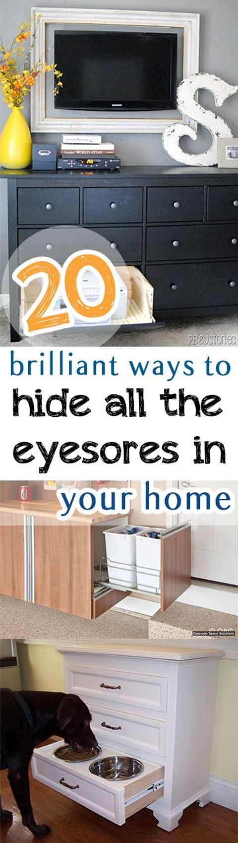 20 Brilliant Ways To Hide All The Eyesores In Your Home | Home ... inside Diy Eyesores Hide Clever