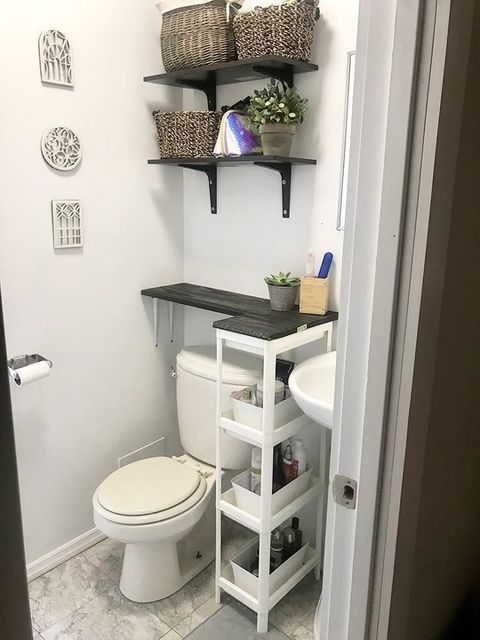 20 Diy Bathroom Storage Ideas For Small Spaces | Diy Space Saving, Diy ... pertaining to Why Most Small Bathroom Storage Advice Is Wrong (And What Works)
