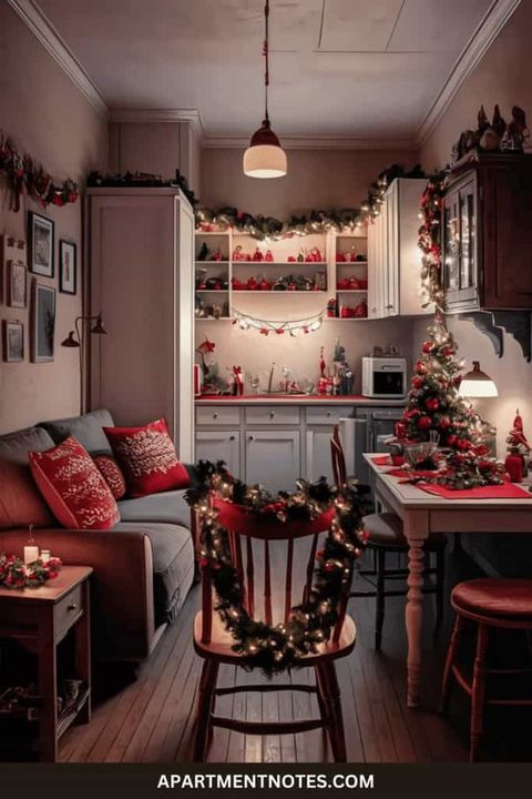 20 Small Apartment Christmas Decoration Ideas - Apartment Notes with Exploring Tiny Studio Homes During the Holidays