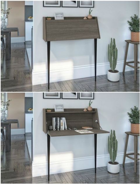 20 Stylish Desk Ideas For Small Spaces | Stylish Desk, Desks For Small ... with Struggling With Small Space Desks? Here's What's Really Going Wrong