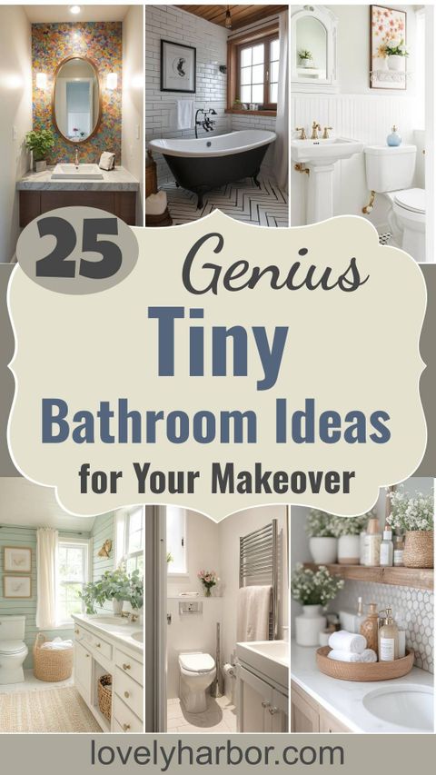 25 Genius Tiny Bathroom Ideas For Your Makeover | Tiny Bathrooms, Tiny ... pertaining to Tiny Home Bathroom Makeover Ideas