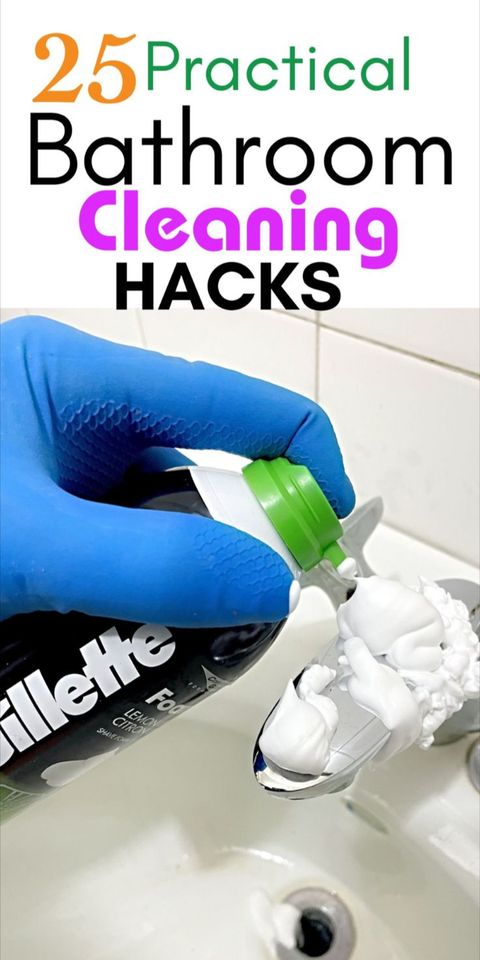 25 Ways To Clean Your Bathroom Fast | Bathroom Cleaning Hacks, House ... with Bathroom Cleaning Hacks Pro Tips