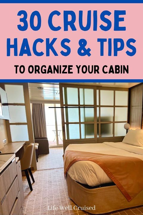 30 Cruise Cabin Hacks Every Cruiser Needs To Know | Cruise Tips, Cruise ... intended for Organizing Hacks Cruise Rooms