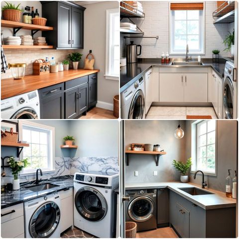 30 Laundry Room Shelving Ideas To Maximize Storage in How to maximize your laundry room countertop efficiency