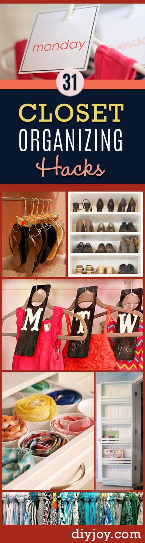 31 Closet Organizing Hacks And Organization Ideas - Diy Joy regarding Small Closet Hook Hacks Organization