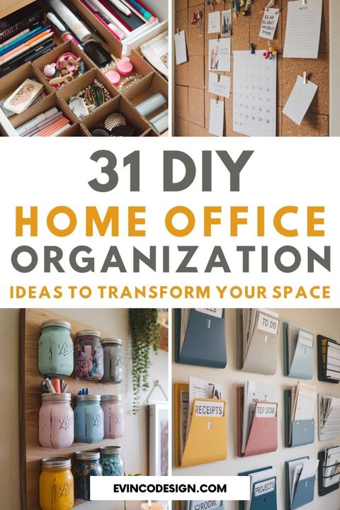 31 Diy Home Office Organization Ideas To Transform Your Space In 2025 ... intended for Small Home Office Organization Tips