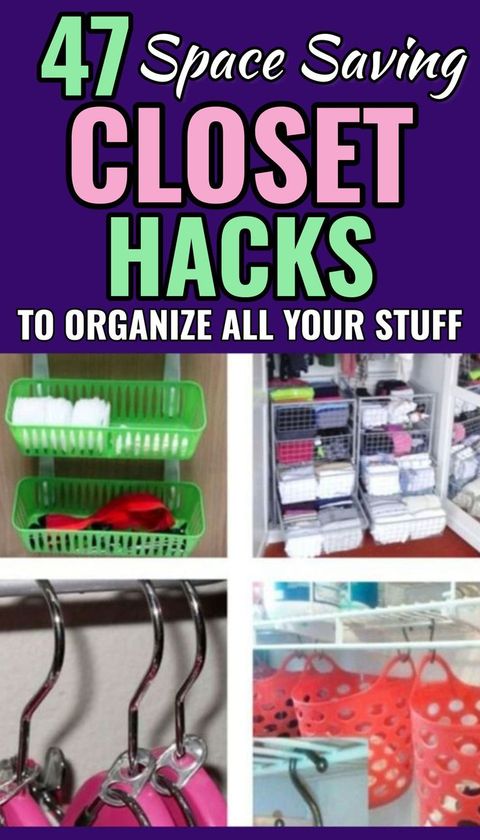 35 Small Closet Hacks For Tiny Closets Jam-Packed With Too Much Stuff ... throughout Getting the most from limited space with innovative hook methods