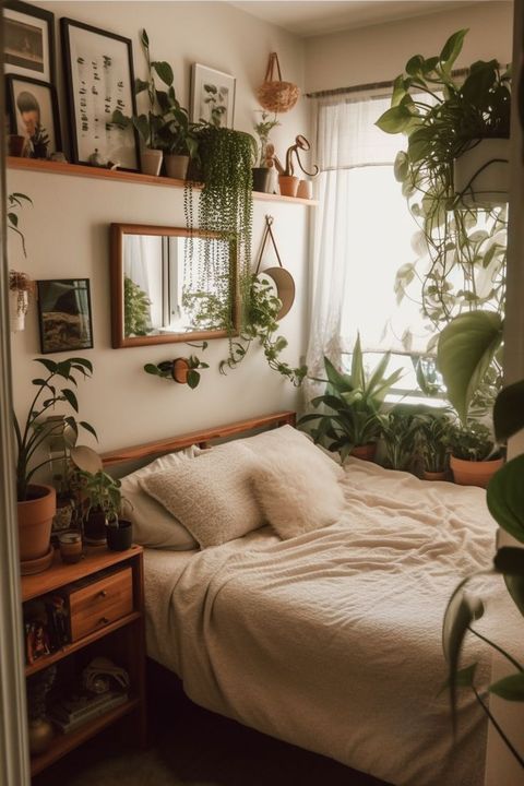 36 Cozy Earthy Bedroom Decor Ideas That Will Make You Want To Cuddle Up ... for Small Apartment Cozy Earth Bedding