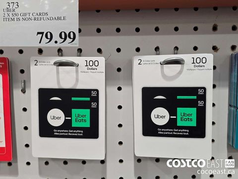 373 Uber 2 X 50 Gift Cards Item Is Non Refundable 79 99 - Costco East ... intended for Why Costco's Compact Gift Card Fans Are Wrong About This (And What Works)