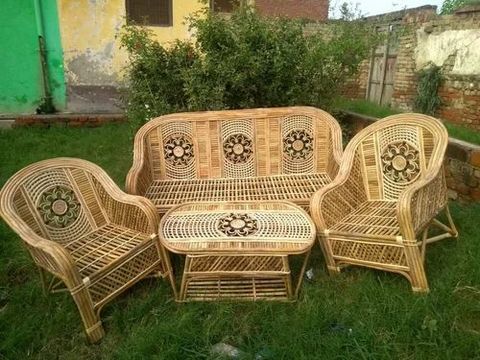 5 Seater Bamboo Cane Sofa Set At ₹ 16500/Set In Udaipur | Id: 2850408505533 intended for Transforming Spaces with Bamboo Accent Sofa Set Trends