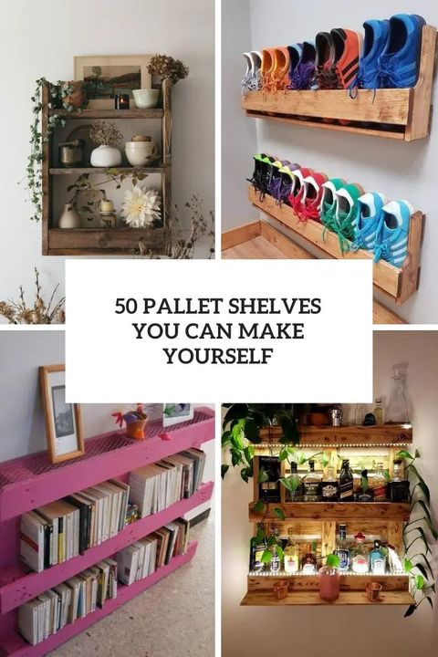 50 Pallet Shelves Ideas To Make By Yourself - Shelterness pertaining to Diy Pallet Bookshelf Budget
