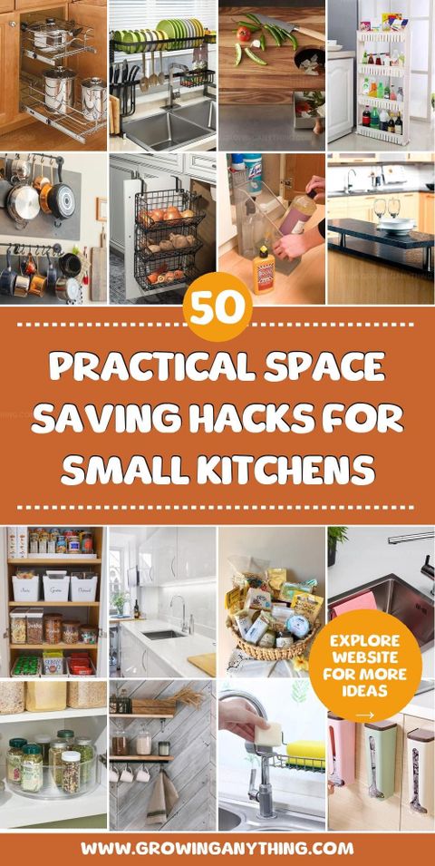 50 Smart Space-Saving Hacks For Small Kitchens In 2025 | Space Saving ... with Small Kitchen Space Saving Tools
