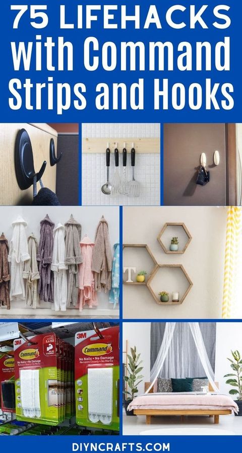75 Clever Command Strip Hacks For A More Organized Life regarding Command Strips Kitchen Hacks