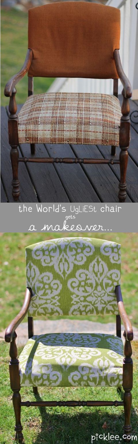 Amazing Diy Transformation Of The World's Ugliest Chair! | Diy ... inside Creative Chair Makeover Ideas That Will Surprise Your Guests