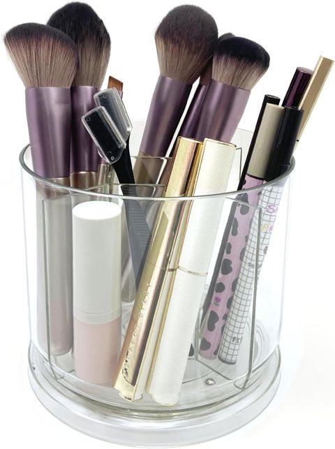 Amazon.com: Anyoifax 360 Rotating Makeup Brush Holder 7 Slots Make Up ... with regard to Vanity Decluttering Brush Holders