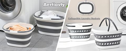Amazon.com: Collapsible Laundry Baskets With Handles 4.2Gallon Heavy ... for I Tried Collapsible Laundry Baskets for 6 Months and Here's What Nobody Warns You About
