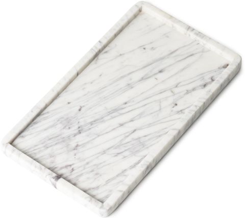 Amazon.com: Cork & Mill Marble Tray For Bathroom Countertop, Kitchen ... for Where to Find Stylish Marble-Style Trays Without the Premium Price