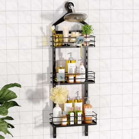 Amazon.com: Datmou Shower Caddy Hanging With 15 Hooks For Bathroom ... intended for Mastering rustproof shower caddy organization for maximum efficiency
