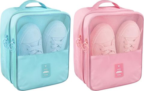 Amazon.com | Ebbniur Travel Shoe Bags 2 Pcs Of Shoe Organizers Set For ... for Travel Shoe Organizers Packing