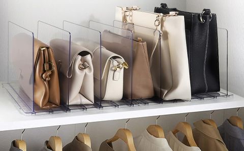 Amazon.com: Moryimi Purse Organizer For Closet, Adjustable Clear Shelf ... for Purse Organizers Bottomless Pit