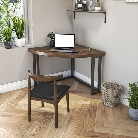 Amazon.com: Runnup Modern Solid Wood Corner Desk Space Saving Small ... within Small Space Desk Recommendations 2025