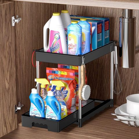 Amazon.com: Under Sink Storage Bathroom Under Sink Cabinet Organizer 2 ... inside Why Most Under Sink Storage Solutions Fail (And What Works)