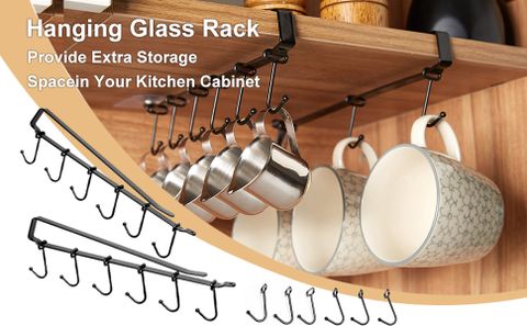 Amazon.com: Xilaotou Mug Rack Under Cabinet - Coffee Cup Holder, Each ... in The Clever Science Behind Effective Mug Hanger Design
