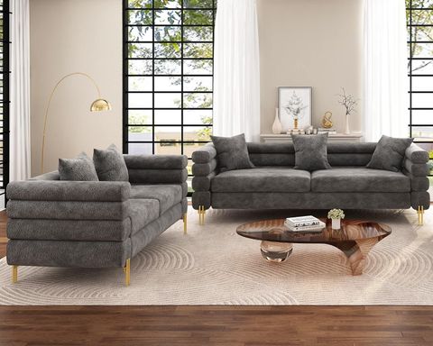 Amerlife Fabric Living Room Sofa, 2 Piece Set Oversized Couch, 3 Seater ... inside Creating the Ideal Seating Arrangement with a 2 Piece Sofa Set