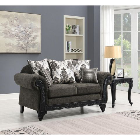 Astoria Grand Traditional Charcoal Loveseat | Wayfair within The Artisan Craft Behind Winfrey Traditional Loveseat Excellence