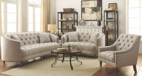 Avonlea Stone Grey Living Room Set From Coaster | Coleman Furniture regarding Gray Coast Living Room Set Set Of 2