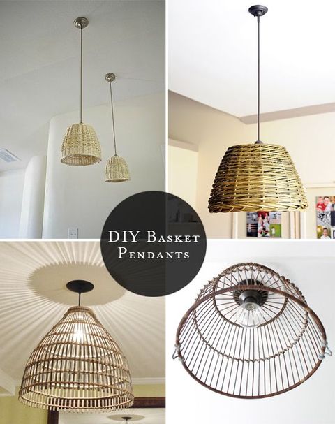 Basket Case: Woven Pendants | At Home In Love | Diy Pendant Light, Diy ... for Why Most DIY Amazon Light Fixtures Fail (And How to Avoid It)