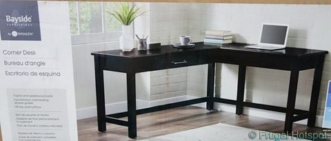 Bayside Furnishings Harrison Corner Desk W/Lift - Costco Sale! with Desks Small Spaces Costco Finds