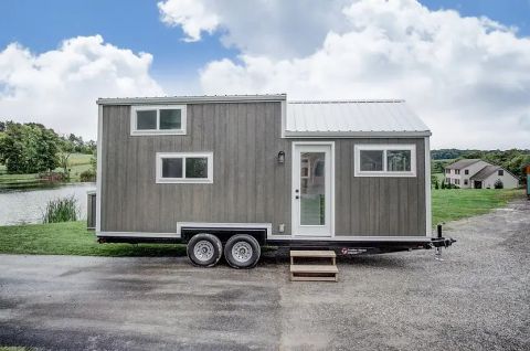 Beautiful 24Ft Tiny House With Custom Stained Wood Cabinetry - Small ... intended for Struggling With Custom Home Tours? Here's What's Really Going Wrong